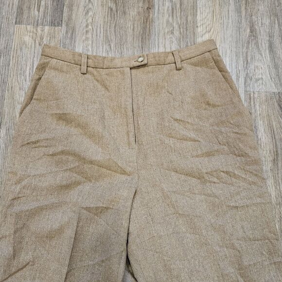 Vtg Pendleton Virgin Wool Trouser Pants Womens 6 Beige Neutral Capsule Wardrobe - Picture 2 of 9